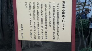 浅草寺本堂の東南にある