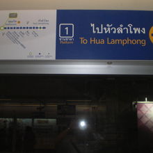 フゥランポーン行き電車が到着しました。乗客が降りてきます。