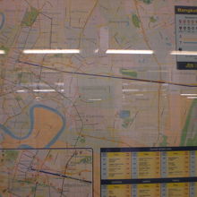 マッカサン駅に掲示されている路線図です。将来は、延長されます