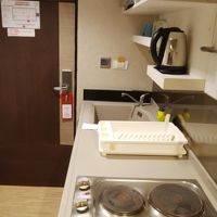 キッチン、電子レンジ付き