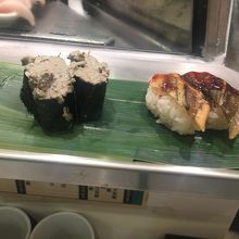 かにみそ、あなご