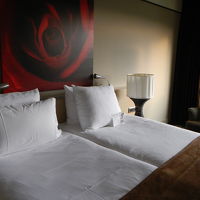 スタンダードツイン。スーツケースを広げるスペースも十分。