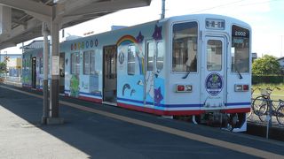カラフルな気動車で頑張っている関東鉄道竜ヶ崎線の終点