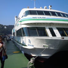 私たちが乗った遊覧船です