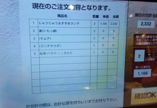 おすすめランチ1166円