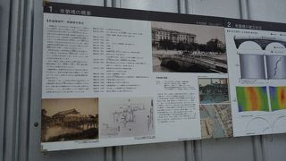 周囲が工事中で地上からは見えませんでした