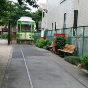 都電の車両が展示されています。