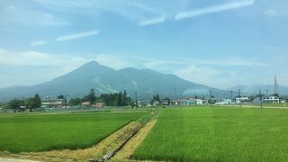 雄大な磐梯山と名物駅弁