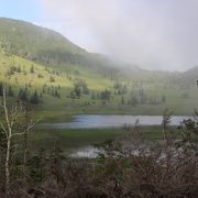 然別湖畔から湖まで徒歩２時間