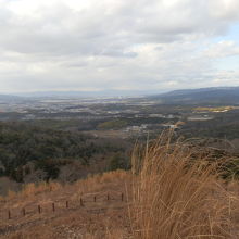 若草山頂上から見る奈良盆地。