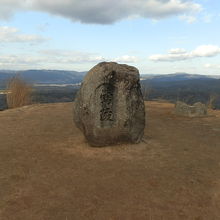 山の頂上に「鶯陵」と彫られた大きな墓標が立っていました。