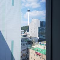 窓からの釜山タワー