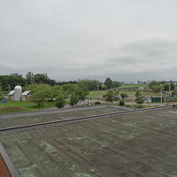 三階の部屋からなので、一階の屋根部分が半分を占めています