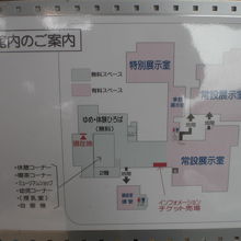 埼玉県立歴史と民族の博物館の館内の案内です。入口にあります。