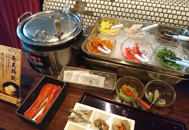 朝食の鶏飯は嬉しい