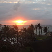 部屋からの朝の景色