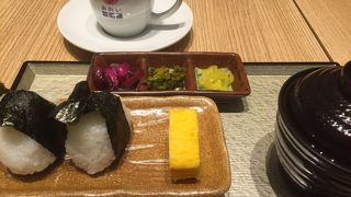 おにぎり付のモーニングがありました