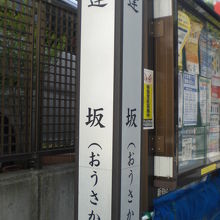 逢坂の始まりであり、物語の始めであった標識です。市谷船河原町
