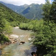 穂高橋からも穂高連峰が見られました