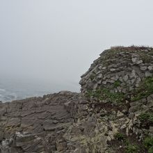 岩の地層が曲がっています
