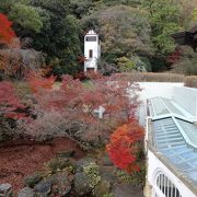 大山崎美術館のテラスから見える建物