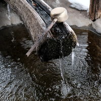 コンコンと湧く水