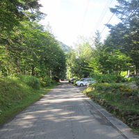 ペンション前の通り