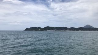 船は揺れる...けど開聞岳が見られる！