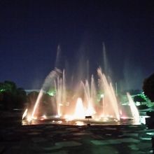 夜の音楽噴水