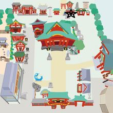 神田明神の本殿の北側に、籠祖神社があります。合祀の神社です。