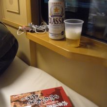 車内で飲むサッポロクラッシクは最高
