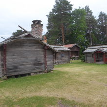 野外博物館には昔の民族家屋が沢山あります