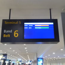 バゲージクレームの表示も分かり易い