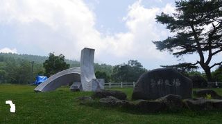 スキー場近くの牧場