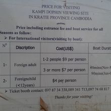 ボートの料金表