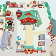 神田明神の小舟町八雲神社は、神田明神の本殿の西側にあります。
