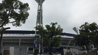 試合のない日は閑散としている