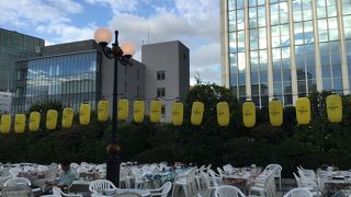 橋近くのサントリービアガーデン