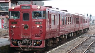 普通列車だが内装は凝っています