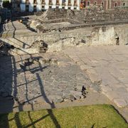 アステカ帝国の中央神殿跡地