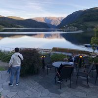 夕暮れのバルコニーからの眺め