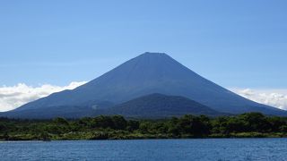子抱富士が見られます （精進湖）