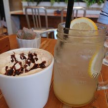 ジンジャーレモンドリンク&カフェラテ