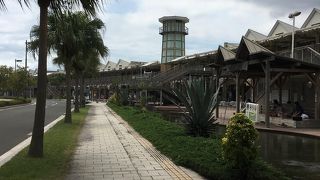 桜島の見える商業施設