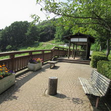 景色を楽しむための小さな公園