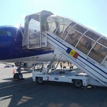 沖止めの飛行機