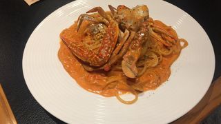 ワタリ蟹のトマトクリームパスタ！