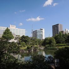 静かな庭園内の散策は気分が落ち着きます