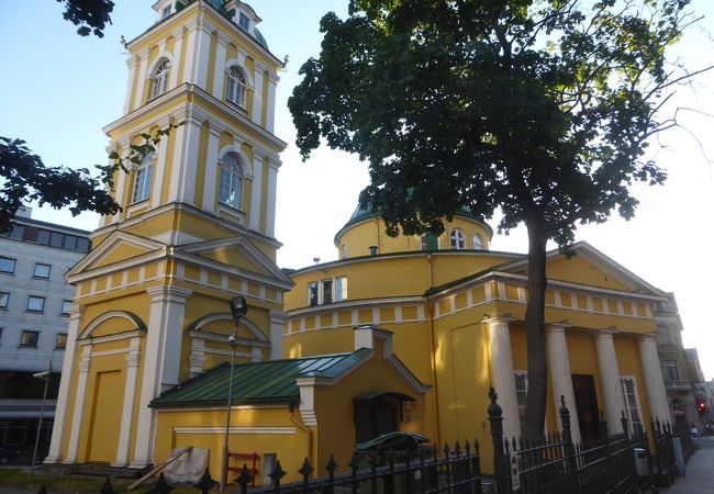 新市街にあるラトビア正教会、アレクサンドルネフスキー教会