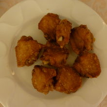 鶏手羽のエビみそ香味揚げです．